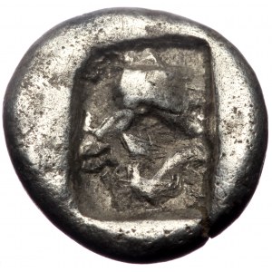 Persia, Achaemenid Empire, AR Siglos, (Silver,4.55 g 13 mm),Time of Artaxerxes II to Artaxerxes III, Circa 375-340 BC. S