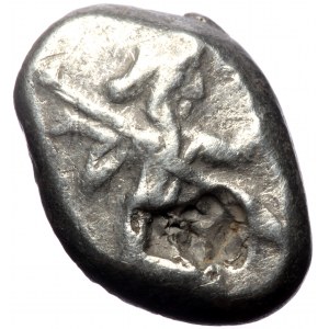 Persia, Achaemenid Empire. AR Siglos, (Silver, 4.43 g 16 mm), Uncertain King, 5th-4th Century BC. Sardes.