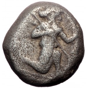 Persia, Achaemenid Empire. AR Siglos, (Silver, 5.17 g 14 mm), Uncertain King, 5th-4th Century BC. Sardes.