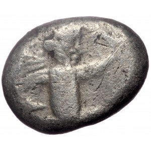 Persia, Achaemenid Empire, AR Siglos, (Silver,5.34 g 15 mm),Time of Artaxerxes II to Artaxerxes III, Circa 375-340 BC. S