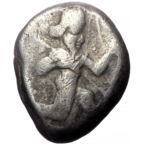 Persia, Achaemenid Empire, AR Siglos. (Silver, 5.41 g 16 mm), Time of Darios I to Xerxes II (485-420 BC). Sardes.