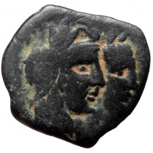 Nabataea, Petra. Aretas IV, with Shaqilat, 9 BC-AD 40. (Bronze, 2.34 g 14 mm), Petra, circa 26-40.