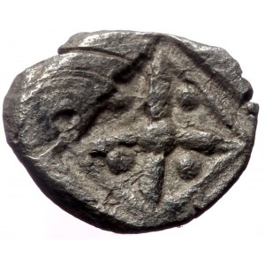 Asia minor, Uncertain mint. AR Hemiobol, (Silver,0.38 g 8 mm), 5th century BC.