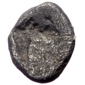 Asia Minor, Uncertain mint, Hemitetartemorion AR, (Silver, 0.09 g 5 mm),Circa 5th century BC.