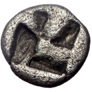 Asia Minor, Uncertain mint, AR Hemiobol, (Silver, 0.55 g 7 mm), Circa 600-550 BC.