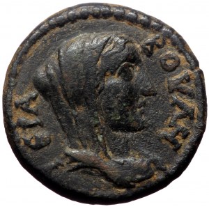 Caria, Aphrodisias. Pseudo-autonomous. AE, Hemiassarion (Bronze, 4.16 g. 20 mm.) ca 209-220 AD.