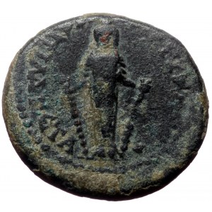 Lydia, Philadelphia. Domitian. AE. (Bronze, 4.41 g. 17 mm.) 81-96 AD.