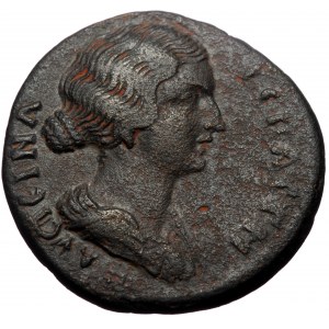 Lydia, Tripolis. Faustina II. AE. (Bronze, 11.97 g. 29 mm.) Probably 161-165 AD.