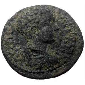 Mysia, Attaea. Geta. AE. (Bronze, 6.69 g. 23 mm.) 198-209 AD.