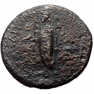 Phrygia. Cadi. Claudius. AE. (Bronze, 4.12 g. 19 mm.) c. AD 50/4? AD. Magistrate, Meliton Asklepiadou.