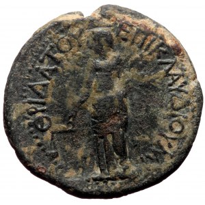 Phrygia, Prymnessus. Nero. AE. (Bronze, 3.97 g. 22 mm.) 54-68 AD.