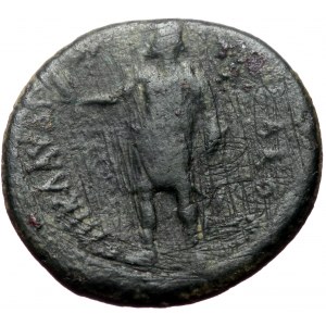 Phrygia, Aezani. Claudius. AE. (Bronze, 4.21 g. 19 mm.) 41-54 AD. Klaudios Hierax, magistrate.