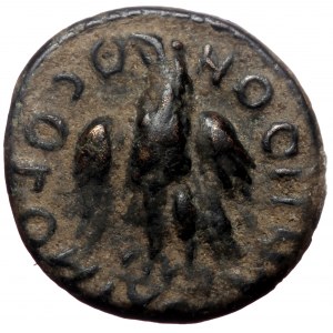 Pisidia, Antioch. Marcus and Verus, co-emperors. AE. (Bronze, 2.19g, 15mm) 161-169 AD.