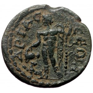 Pisidia, Ariassus. Caracalla. AE. (Bronze, 4.43 g. 19 mm.) 198-217 AD.