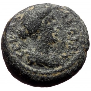 Pamphylia, Perge. Faustina II. AE. (Bronze, 3.55 g. 15 mm.) 147-175 AD.