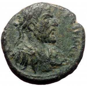 Pamphylia, Perge. Macrinus. AE. (Bronze, 4.14 g. 19 mm.) 217-218 AD.