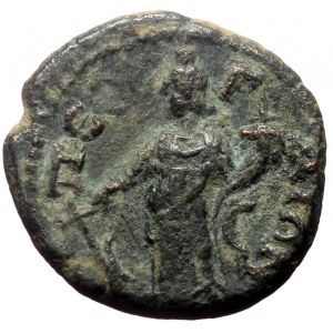 Pamphylia, Perge. Macrinus. AE. (Bronze, 4.14 g. 19 mm.) 217-218 AD.