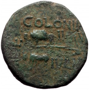 Cilicia, Uncertain, Augustus (27 BC-AD 14) AE (Bronze, 7,85g, 20mm) Ve[...] and Ter[...], magistrates.