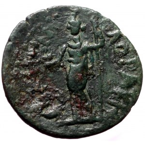 Cilicia, Coracesium. Trajan. AE. (Bronze, 4.13 g. 18 mm.) 98-117 AD.
