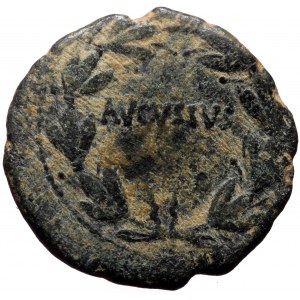Seleucis & Pieria, Antioch. Augustus. AE, As. (Bronze, 10.15 g. 27 mm.) 27 BC-14 AD.