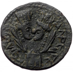 Mesopotamia, Edessa. Elagabalus. AE. (Bronze, 6.45 g. 20 mm.) 218-222 AD.