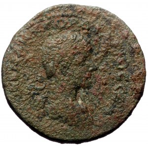 Mesopotamia, Edessa. Royal coinage. Gordian III (Augustus); Abgar X (king). AE. (Bronze, 20.83 g. 33 mm.) 239-242 AD.