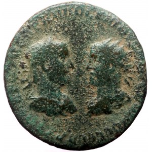 Seleucis & Pieria. Antioch. Trebonianus Gallus, with Volusian. AE, Assaria. (Bronze, 15.08 g. 29 mm.) 251-253 AD.