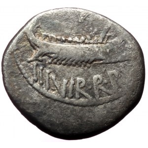 Mark Antony (32-31 BC) Military mint moving with M.Antony AR Denarius