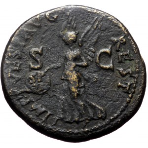 Divus Augustus (Died 14). AE, Dupondius. (Bronze, 12.15 g. 28 mm.) Rome.