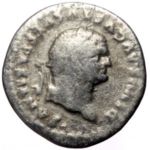 Titus (79-81), in honour of Vespasian, AR denarius (Silver, 2.79g, 17mm) Rome, 80