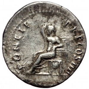 Titus (69-79). AR, Denarius. (Silver, 3.48 g. 20 mm.) Rome.