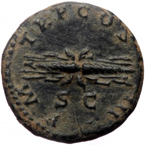 Hadrian (117-138). AE, Quadrans. (Bronze, 4.13 g. 18 mm.) Rome.