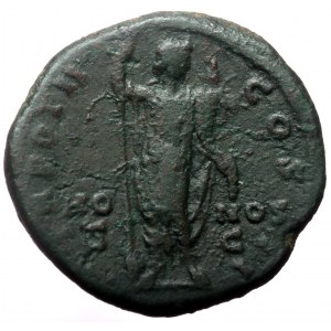 Marcus Aurelius (Caesar, 138-161) AE as Rome, 148. AVRELIVS CA-ESAR AVG PII F, bare-headed bust of Marcus Aurelius right