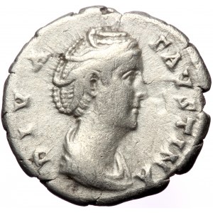 Diva Faustina I (Died 140/1). AR, Denarius. (Silver, 3.28 g. 26 mm.) Rome.