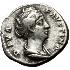 Dıva Faustina (Died 140/1) AR, Denarius. (Silver, 3.15 g. 18 mm.) Rome.