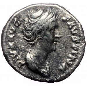 Diva Faustina (Died 140/1). AR, Denarius. (Silver, 2.86 g. 18 mm.) Rome.