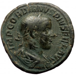 Gordian III (238-244). AE, Sestertius. (Bronze, 17.71 g. 31 mm.) Rome.