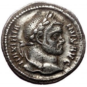 Maximianus (286-305). AR, Argenteus. (Silver, 3.16 g. 19 mm.) Heraclea.