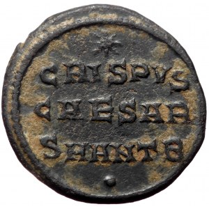 Crispus as Caesar (316-326). AE, Follis. (Bronze, 5.70 g. 20 mm.) Antioch mint, 2nd officina.