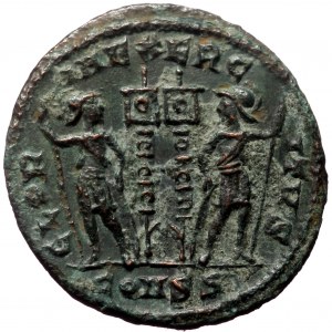 Constantius II as Caesar (324-337). AE, Follis. (Bronze, 2.10 g. 19 mm.) Constantinople.