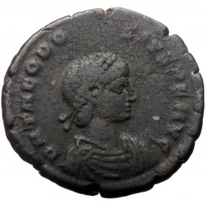 Theodosius I (379-395) AE follis Cyzicus, 1st officina (A), 392-395.