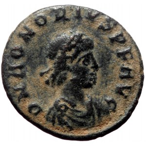 Honorius (393-423). AE, Nummus. (Bronze, 1.75 g. 15 mm.) Cyzicus.