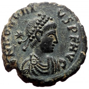 Honorius (393-423) AE (Bronze, 15mm, 2.38g) Cyzicus, 406-408.