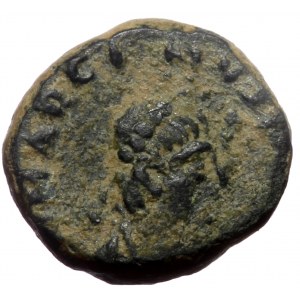 Marcian, AE, Nummus. (Bronze, 1.32 g. 9 mm.) Uncertain mint. 450-457 AD.