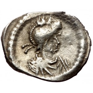 Anonymous, time of Justinian I, AR, Half Siliqua. (Silver, 0.90 g. 17 mm. Constantinople. 527-565 AD