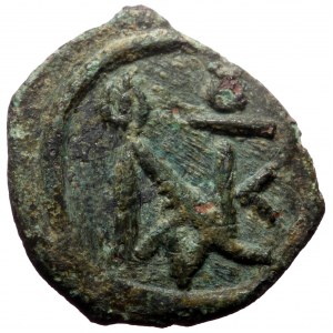 Justin II, AE, Pentanummium, (Bronze, 1.65 g. 11 mm.) Constantinople (?). 565-578 AD.