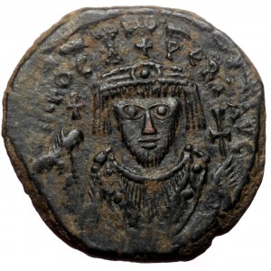 Phocas, AE, follis, (Bronze, 11.87 g. 28 mm.) Cyzicus. 602-610 AD.