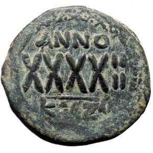 Phocas, AE, follis, (Bronze, 11.46 g. 29 mm.) Cyzicus. 602-610 AD.