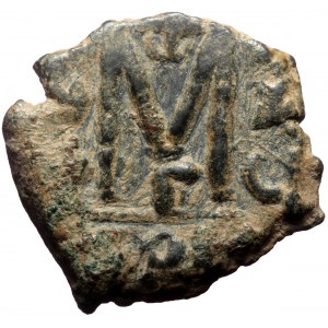 Heraclius and Heraclius Constantine (?). AE, Follis (Bronze, 6.03 g. 22 mm.) Constantinople (?). 610-641 AD.