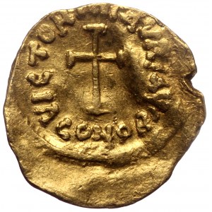 Heraclius, AV, Tremissis (Gold, 1.44 g. 16 mm.) Constantinople. 610-64 AD.